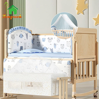 Lit Bébé en Bois au Design Moderne avec Table à Langer Co-Dodo, Lit pour Bébé Allongé de Couleur Originale pour Chambre ou Usage Scolaire