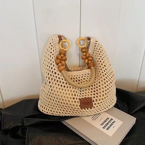 Borsa da spiaggia Vintage di nuovo stile per giovani donne borsetta da spiaggia con cinturino singolo fodera in poliestere con Zip - Product Image 2