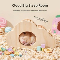 Nichoir en bois naturel pour hamster, grande surface respirante, maison de sommeil pour hamster syrien, vente en gros
