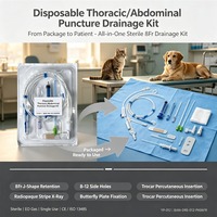 Kit de paracentèse complet jetable pour chiens, usage vétérinaire