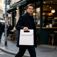 Sacs d'emballage pour bijoux de luxe de haute qualité, sacs en papier pour le shopping avec logo, sacs cadeaux personnalisés, papier texturé épais pour l'emballage