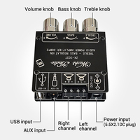 Module d'amplificateur de haut-parleur numérique BT WUZHI AUDIO ZK-302T, module sonore stéréo 2.0, double canal 30W+30W avec aigus et basses