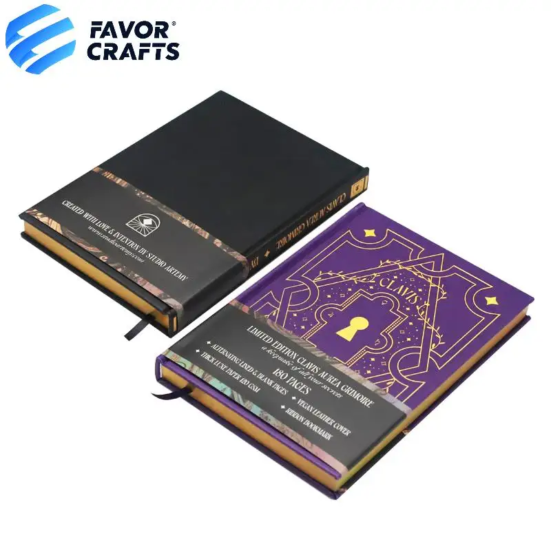 Tùy chỉnh A5 logo vàng edged máy tính xách tay không phai cuốn sách bên phun màu bìa cứng notepad