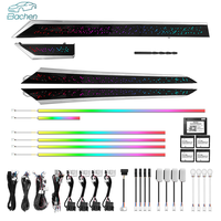 Kit d'éclairage LED intérieur pour Volkswagen VW Jetta A7 2018-2024, mise à niveau de l'éclairage d'ambiance dynamique 64 couleurs, garniture de tableau de bord