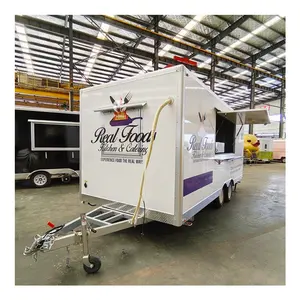 נייד נקניקיות עגלת מזון רחוב גלידת מזון זול משאית נגרר אוסטרלית מצוידת מלאה למכירה עם DOT