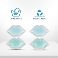 Compresse de gel PVC réutilisable en forme de lèvres avec logo personnalisé, chaud/froid, pour le soutien immunitaire et les soins post-injections buccales, contrôle des gonflements