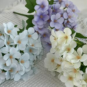 باقة زهور من 6 ألوان من نبات الهيدرينج الاصطناعي متوفر 30 أو 5 فروع باقة زهور حرير مزيفة للديكور المنزلي اليومي - Product Image 2