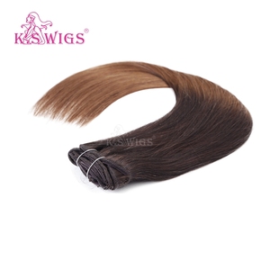 Extensions de cheveux à clips KSWIGS, directement de l'usine, 100% cheveux humains vierges Remy, cuticules alignées, pour la vente en gros aux salons. - Product Image 2