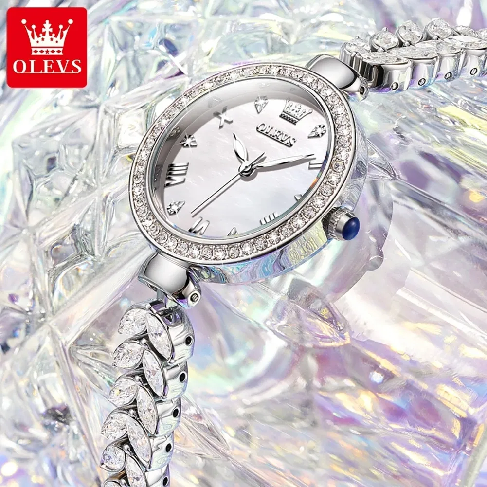 Olevs 9971 Girls Quartz Watch Low Cost Jewellery Waterproof Simple Bracelet Watch China Supplier Fashion Diamond Design For Lady