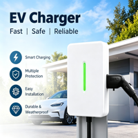 Borne de recharge murale domestique 7 kW, prise Type 2, monophasé AC, voyant LED, étanche IP65, pour maison, garage, cour