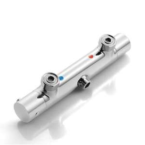 Ensemble de douche 896G rond avec pulvérisation réglable, vanne thermostatique, placage chrome, contrôle de la température pour baignoire - Product Image 2