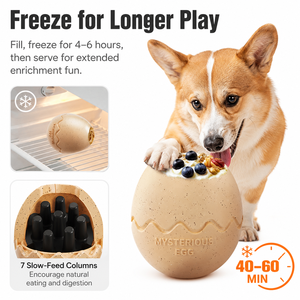 Jouet à mâcher pour chien en TPR durable, forme œuf mystérieux, nettoyage des dents, distributeur lent, enrichissement longue durée pour Pitbulls - <span class=keywords><strong>Prix</strong></span> usine - Product Image 4