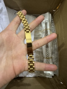 Bracciale da <span class=keywords><strong>uomo</strong></span> in acciaio inossidabile Yiwu Aceon Velle, catena larga per orologio, di lusso, con targhette ID larghe personalizzabili per incisione fai-da-te - Product Image 5