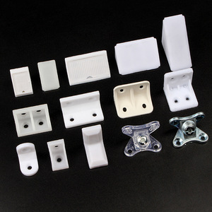 Supports d'angle en plastique de haute qualité en forme de L, angle droit de 90 degrés avec couvercles pour meubles et armoires, blanc - Product Image 4