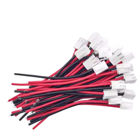 Professional Custom 2.0/2.54/3.96mm Pitch VH XH PH Terminal Connector Wire Harness 2 Pin Red Black Tin Plated Copper Jacket PVC