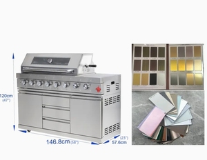 Griglia <span class=keywords><strong>a</strong></span> <span class=keywords><strong>Gas</strong></span> Indipendente di Alta Qualità <span class=keywords><strong>a</strong></span> 6 Bruciatori per Barbecue all'Aperto con Bruciatore Posteriore <span class=keywords><strong>a</strong></span> Infrarossi - Product Image 4