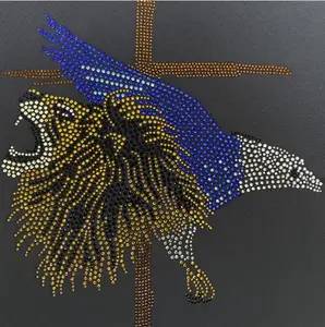 Diamantes de imitación Hotfix personalizados, venta al por mayor, apliques de transferencia de calor de diamantes de imitación AB para sudaderas con capucha, camisetas, camisetas, sombrero - Product Image 2