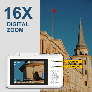 Caméra compacte pour vlog avec zoom <span class=keywords><strong>numérique</strong></span> 16x, vidéo 8K personnalisable, écran rabattable de 2,8 pouces, Wifi, filtres multiples pour débutants - Product Image 4