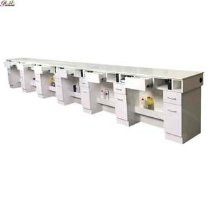 Mobili per unghie reali bellezza Nail bar 6 persone fanno tavoli Manicure all'ingrosso - Product Image 3