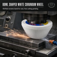 Meule en céramique de corindon blanc vitrifié DONGMA en forme de bol WA46 125mm 45mm 32mm pour le meulage d'outils de coupe OEM