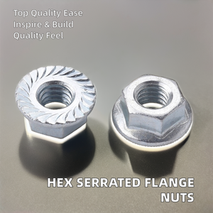 Écrou M4 M5 M6 M8 <span class=keywords><strong>m10x1</strong></span> 25 écrou de blocage à bride Acier inoxydable DIN6923 écrou à bride dentelée - Product Image 3