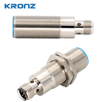 Sensor Ultrasonik KRONZ U18 Output Analog 4-20mA Jangkauan Deteksi 50-500mm IP67 Layar LED Sensor Jarak Tahan Air Industri