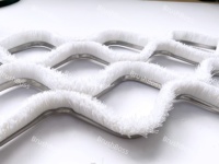 Tapis de brosse de piste de ski sec de qualité supérieure avec support en acier inoxydable à filament PBT blanc Fabricant chinois de qualité industrielle
