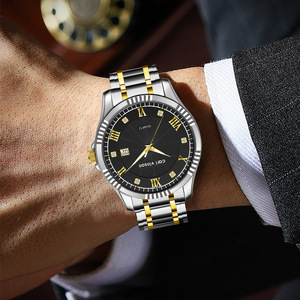 Reloj de pulsera de cuarzo de acero inoxidable con calendario resistente al agua para hombre de negocios - Product Image 3
