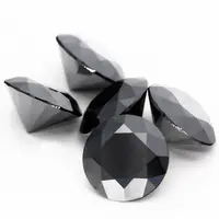 שחור moissanite אבן באיכות גבוהה עגול שמונה לב שמונה חצים 0.5CT-3CT שחור יהלומים