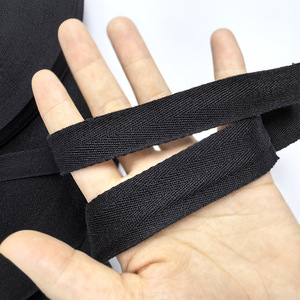 32 Count Pure Cotton Webbing Black Striped Garment <b>Binding</b> <b>Tape</b> For Apparel And Home Textile Use - Product Image 2