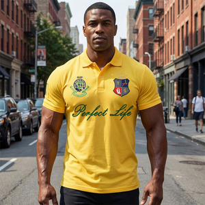 Polo da Uomo alla Moda con Ricamo, 220G Cotone, Magliette Polo da Uomo Hombre Camisetas - Product Image 6