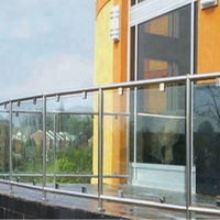 Verre trempé de haute qualité à faible teneur en fer de 10 mm pour balustrades de balcon, feuilles de verre en gros