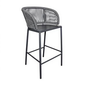 Chaise de <span class=keywords><strong>bar</strong></span> d'extérieur <span class=keywords><strong>en</strong></span> alliage d'aluminium à dossier haut, tabouret de loisirs pour la maison, mobilier domestique - Product Image 1