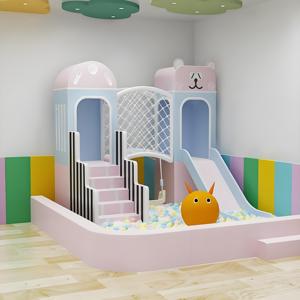 Área de Juegos Interior Personalizada para Niños, Zona de Juegos Suave con Toboganes y Piscina de Pelotas para Espacios Pequeños, para <span class=keywords><strong>el</strong></span> Hogar o Cafeterías - Product Image 1