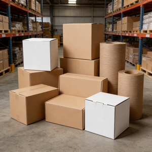 Emballage en carton ondulé brun personnalisé en gros pour les produits électriques, les meubles, les boissons avec des boîtes à couvercle - Product Image 4