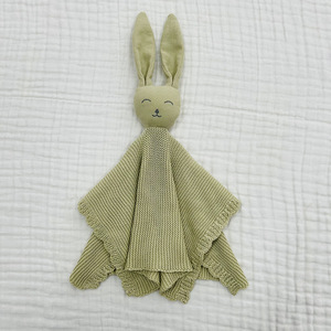 Couverture de sécurité en tricot en forme de tête de <span class=keywords><strong>lapin</strong></span> en gros, 100% coton, pour nouveau-né, <span class=keywords><strong>doudou</strong></span> <span class=keywords><strong>lapin</strong></span> - Product Image 5