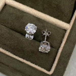 Boucles <span class=keywords><strong>d</strong></span>'oreilles en <span class=keywords><strong>diamant</strong></span> de laboratoire créé IGI VVS personnalisées, <span class=keywords><strong>or</strong></span> massif 10K 14K 18K, argent 925, boucles <span class=keywords><strong>d</strong></span>'oreilles en <span class=keywords><strong>diamant</strong></span> CVD pour homme et femme - Product Image 1
