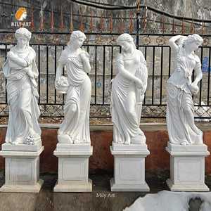 MILY sıcak satış yaşam boyutu beyaz mermer açık dekorasyon için dört sezon tanrıça heykel heykeli - Product Image 1