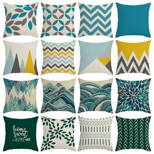 Fundas de cojín con diseño de líneas abstractas de Sweet Home, fundas de cojín azules, amarillas y negras con ondas, decoración para sofá, decoración del hogar - Product Image 6
