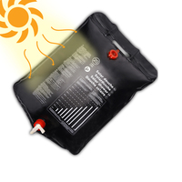 Douche solaire de jardin pour caravane, eau chaude, randonnée, escalade, camping, sac de douche solaire de 20 L avec tuyau amovible