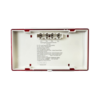 Alarma de evacuación contra incendios tipo rectangular IP TCP ABS, programable, con tono y volumen ajustables, sonido inteligente direccionable, estroboscópica, con sensor de movimiento PIR