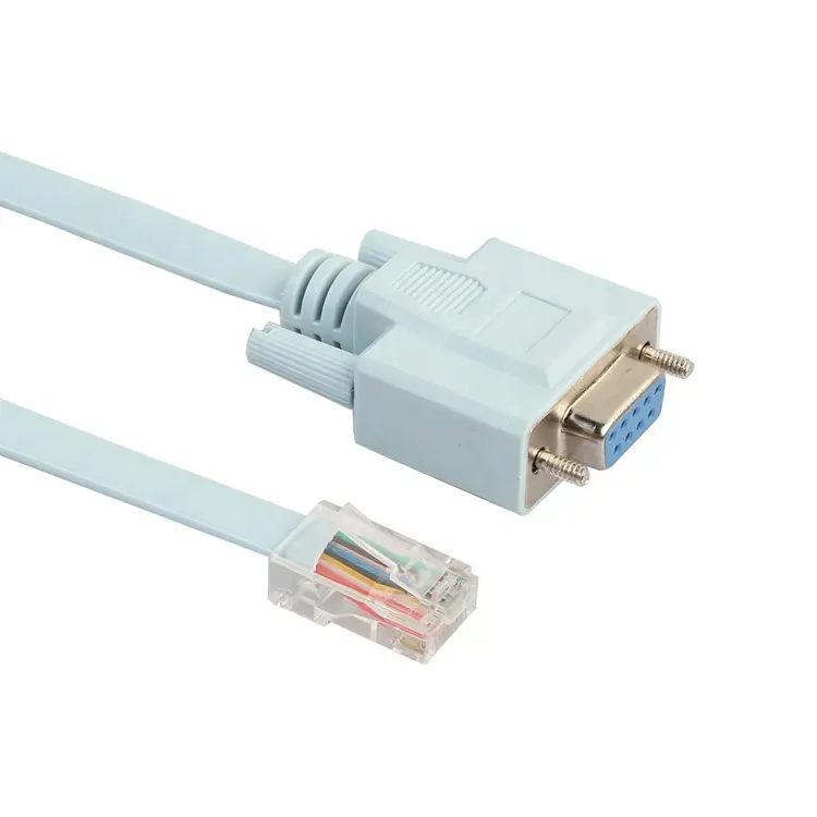 Yönlendiriciler için sıcak satış 1.5M RS232 DB9 dişi RJ45 dişi Ethernet adaptörü konsol kablosu