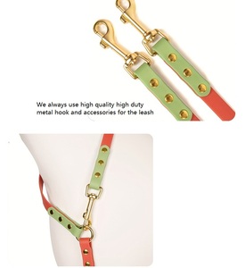 Özel Yüksek Kaliteli Ağır Hizmet Tipi PU Katı Lüks Moda Çift Taraflı Köpek Tasması Bağlayıcısı İki Köpek Yürütmek İçin Dolaşma Yok - Product Image 5