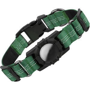 Collier pour chien <span class=keywords><strong>Airtag</strong></span> Support pour <span class=keywords><strong>Airtag</strong></span> Réglable Durable Réfléchissant Heavy Duty Pet Dog Collar for Small Medium Large <span class=keywords><strong>Airtag</strong></span> Dog Collar - Product Image 1