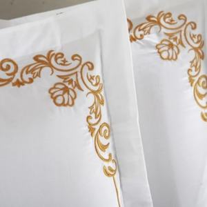 高級ホテル品質の白い100％コットン400TCサテン刺繍ホテル寝具布団カバーセット販売中 - Product Image 6
