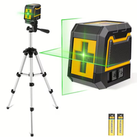 Niveau laser auto-nivelant, niveau laser vert réglable avec 3 niveaux de luminosité, utilisation intérieure et extérieure