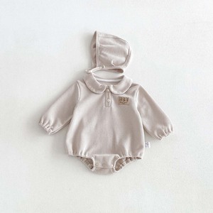 Combinaison en tricot gaufré doux à col Peter Pan, manches longues, pour bébé garçon, tenue mignonne pour nouveau-né - Product Image 6