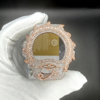 Bijoux Hip Hop de Luxe : Accessoire de Modification pour Lunette et Boîtier de Montre DW6900, Motif Œil, Moissanite VVS D, Effet Givré, Compatible Testeur de Diamant