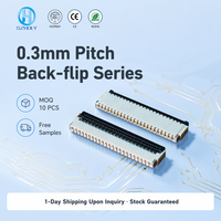 Konektor FPC Kontak Ganda Berkualitas Tinggi Grosir 0.3mm Tipe ZIF SMT 51 Pin Kontak Atas Bawah untuk Pasokan OEM ODM