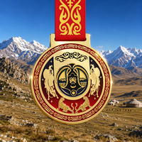 Médaille de grappling personnalisée en alliage de zinc, émail en relief 3D, plaqué or, prix d'honneur du championnat mondial d'arts martiaux, directement de l'usine